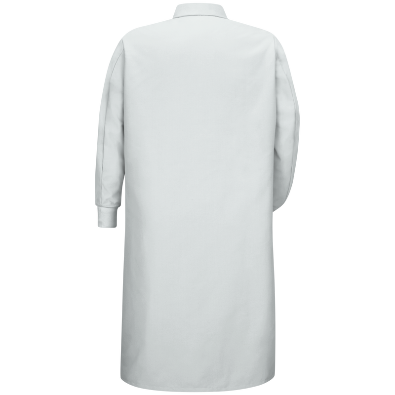 Red Kap Mens Gripper Front Spun Polyester Pocketless Butcher Coat With Knit Cuff
