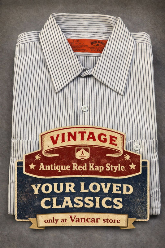 Red Kap Men's Vintage Performance Tech 2 Piece Lined Collar, Short-Sleeve Shirt