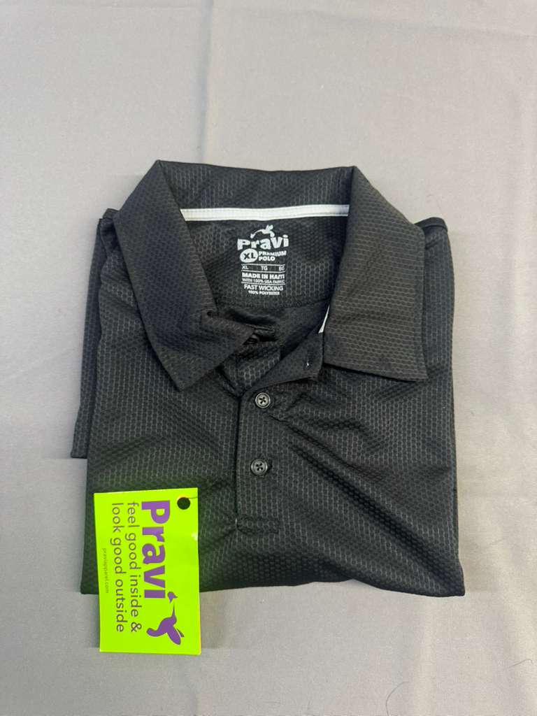 Pravi Men's Short Sleeve, Activewear Performance Polo Shirt, Waffle Weave