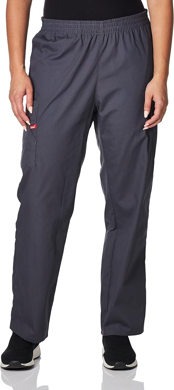 Dickies EDS Signature Scrubs for Women, Elastic Waist Pull-On Cargo Pant