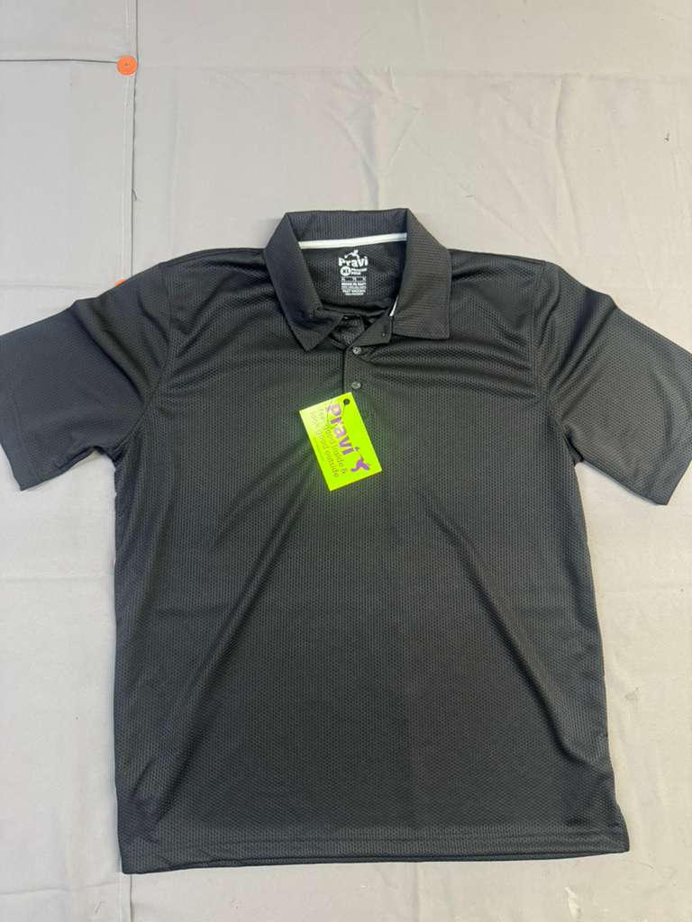 Pravi Men's Short Sleeve, Activewear Performance Polo Shirt, Waffle Weave