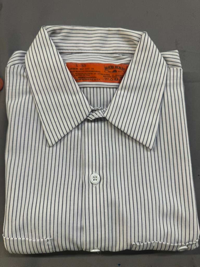 Red Kap Men's Vintage Performance Tech 2 Piece Lined Collar, Short-Sleeve Shirt
