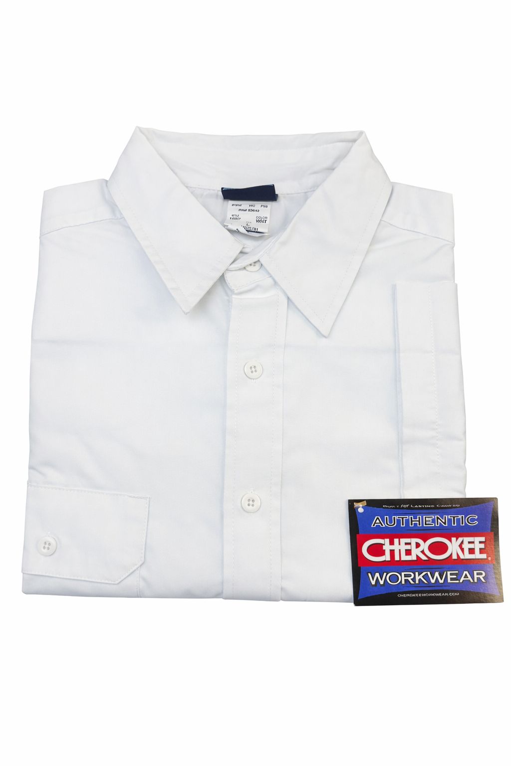 Cherokee Men's Button-Down Work Shirt, Short Sleeve with Two Pockets