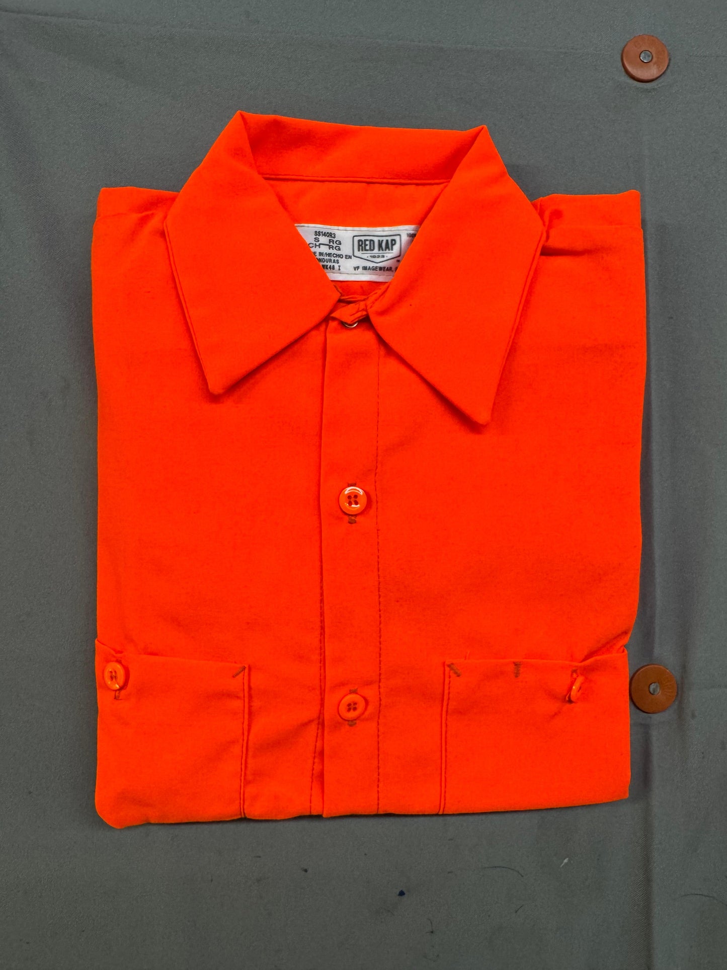 Red Kap Men's Long Sleeve Enhanced Visibility Ripstop Work Shirt. Class 2
