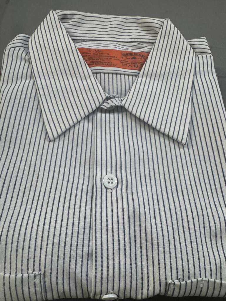 Red Kap Men's Vintage Performance Tech 2 Piece Lined Collar, Short-Sleeve Shirt