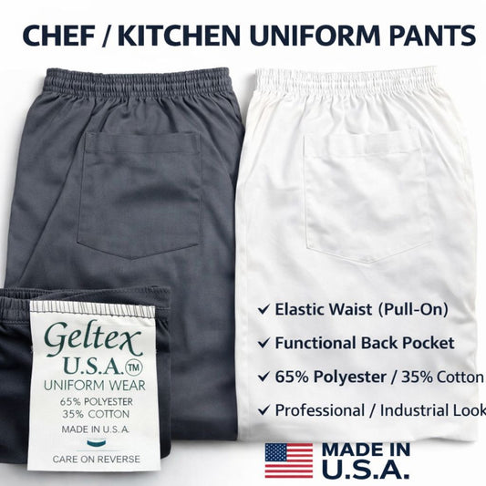 Geltex U.S.A. Men's Chef/Kitchen Uniform Pant