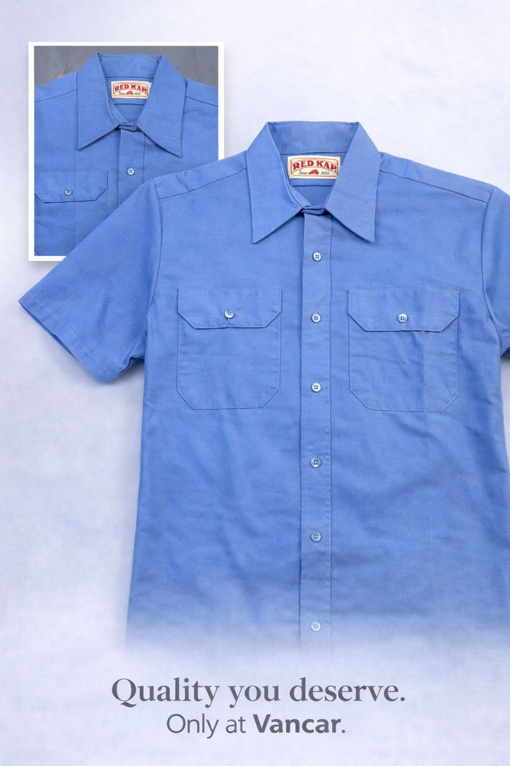 Red Kap SP60 Men's Solid Dress Uniform Shirt, Short Sleeve