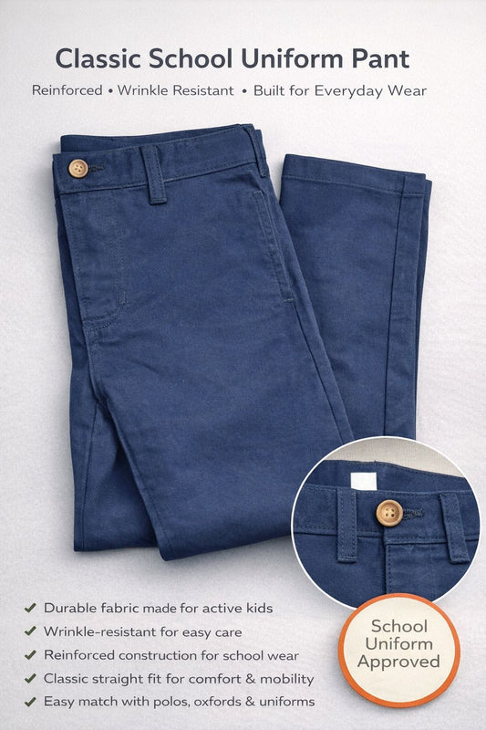 Wonder Nation Boy's Uniform Pant