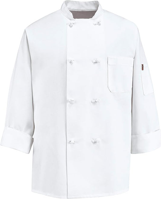 Chef Designs Men's Original Eight Knot Button Coat Chef Jacket
