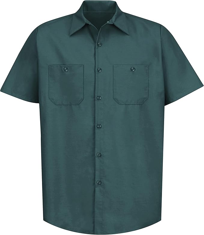 Red Kap SP24 Mens Industrial Work Shirt, Regular Fit, Short Sleeve
