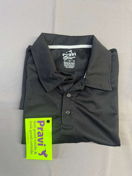 Pravi Men's Short Sleeve, Activewear Performance Polo Shirt, Waffle Weave