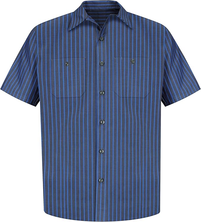 Red Kap SP24 Mens Industrial Work Shirt, Regular Fit, Short Sleeve