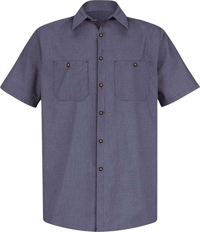 Red Kap SP24 Mens Industrial Work Shirt, Regular Fit, Short Sleeve