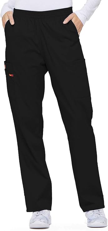 Dickies EDS Signature Scrubs for Women, Elastic Waist Pull-On Cargo Pant