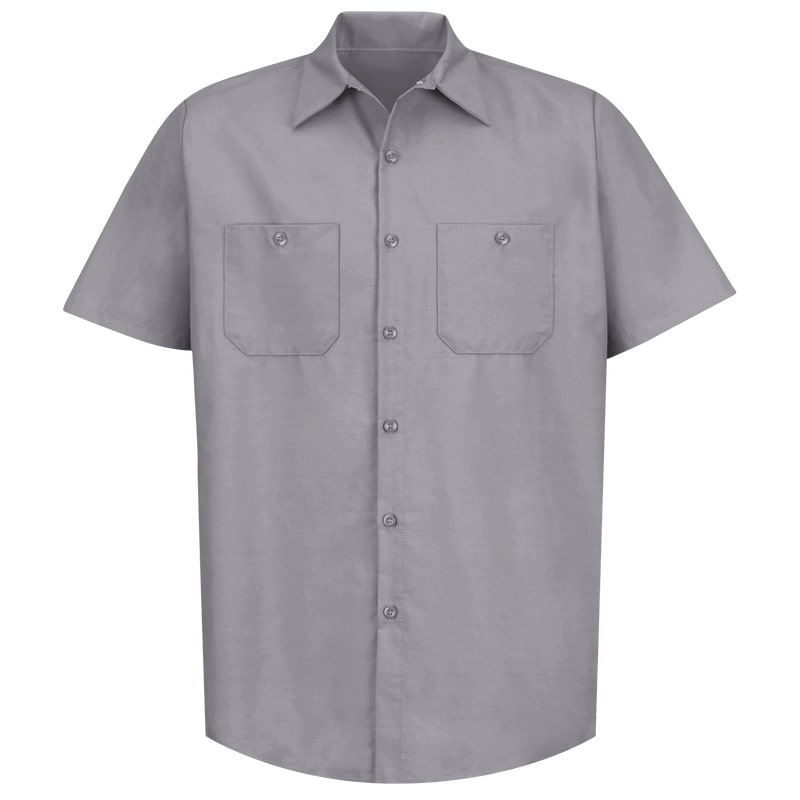 Red Kap SP24 Mens Industrial Work Shirt, Regular Fit, Short Sleeve