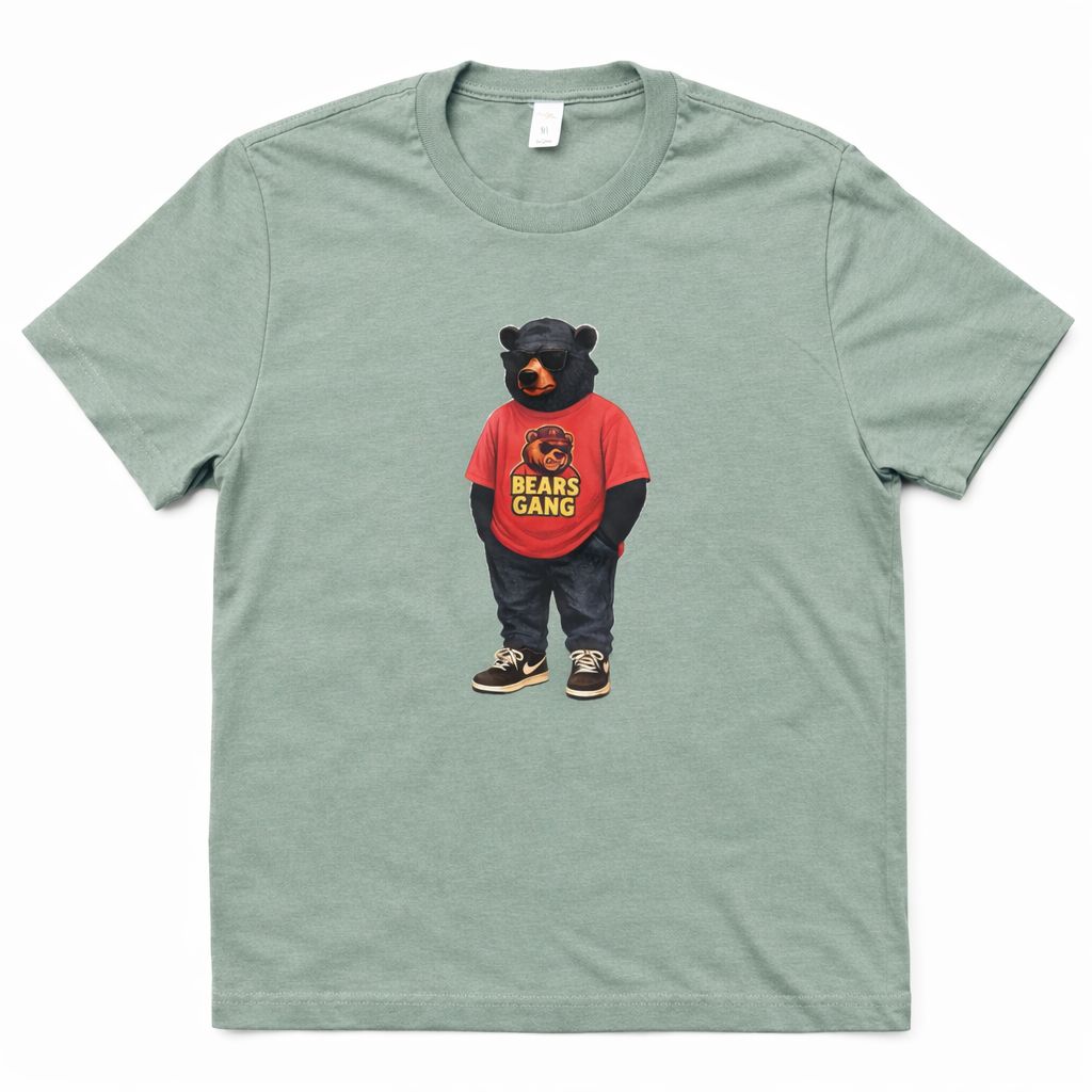 BEARS GANG Unisex Collection 100% Organic Soft Cotton Graphic Tee