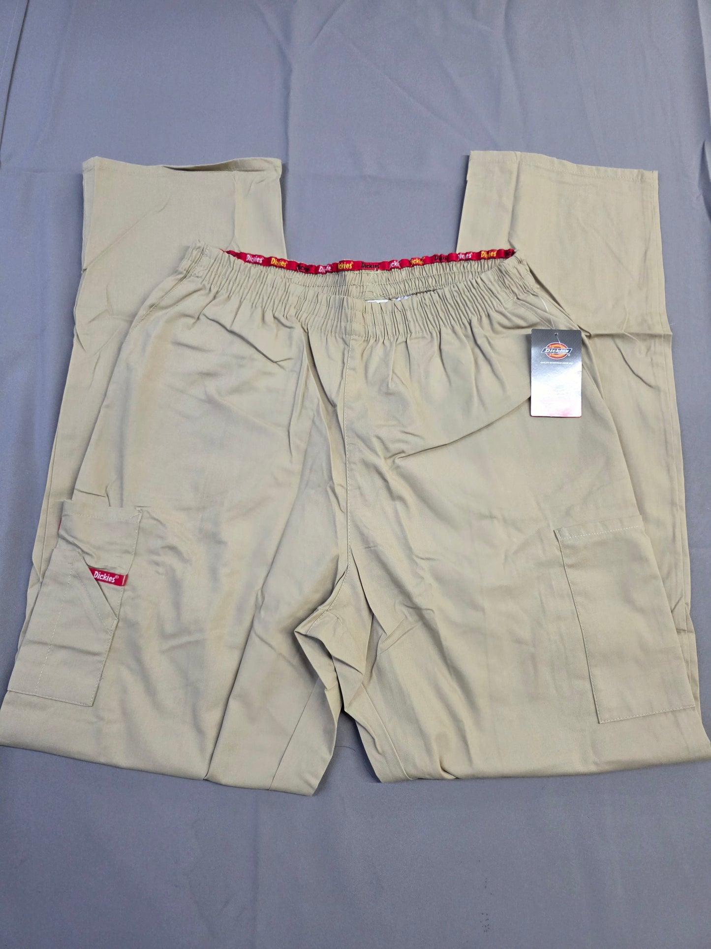 Dickies EDS Signature Scrubs for Women, Elastic Waist Pull-On Cargo Pant