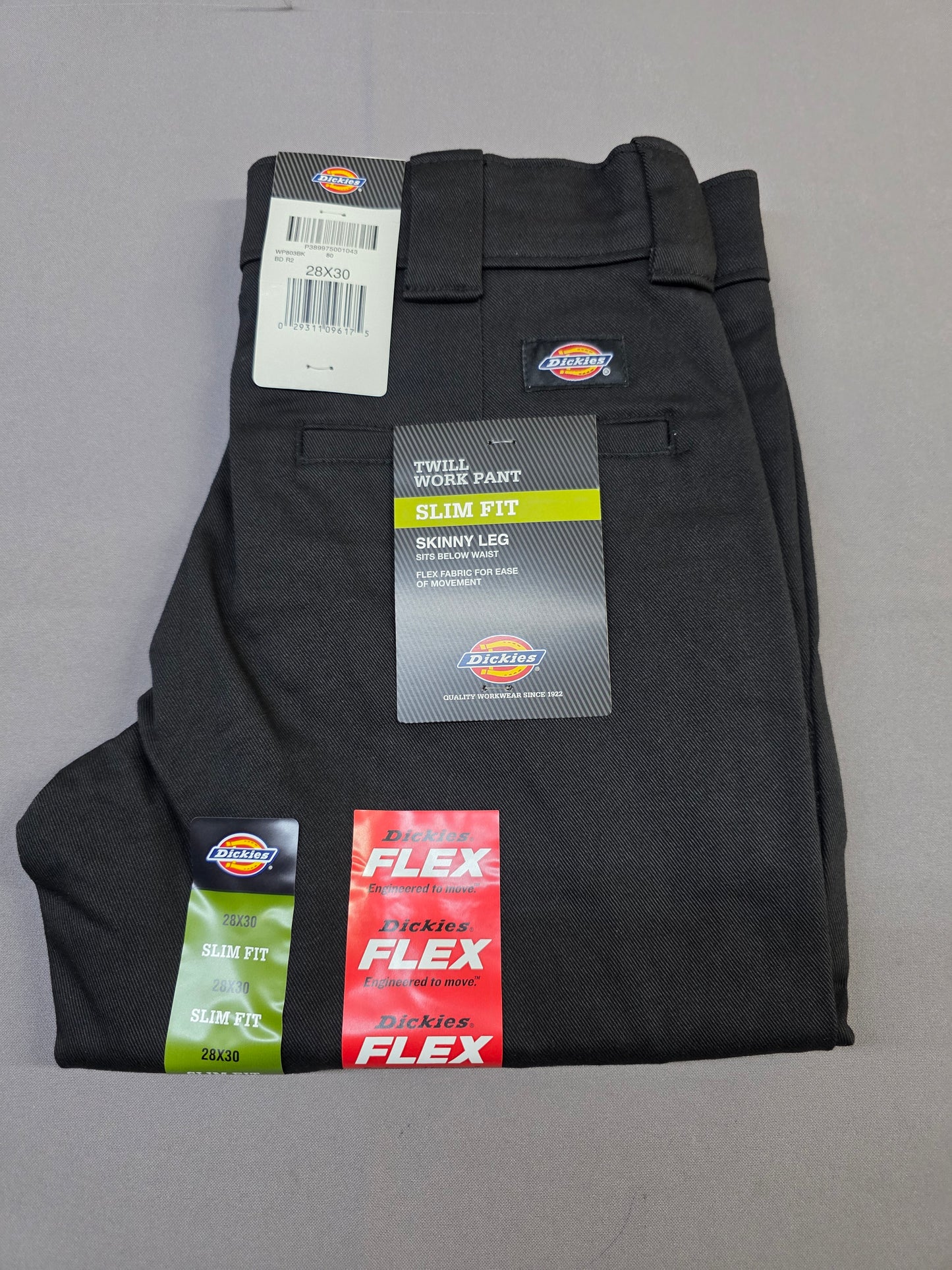 Dickies Men's Slim Skinny Fit Twill Work Pant