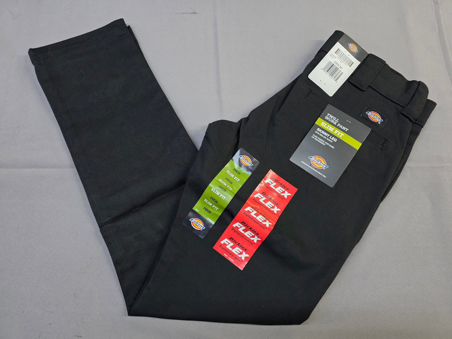 Dickies Men's Slim Skinny Fit Twill Work Pant
