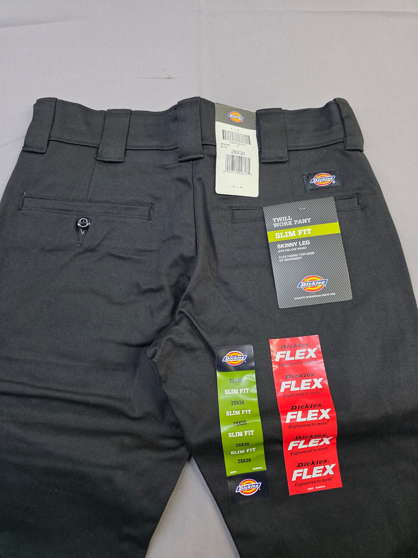 Dickies Men's Slim Skinny Fit Twill Work Pant