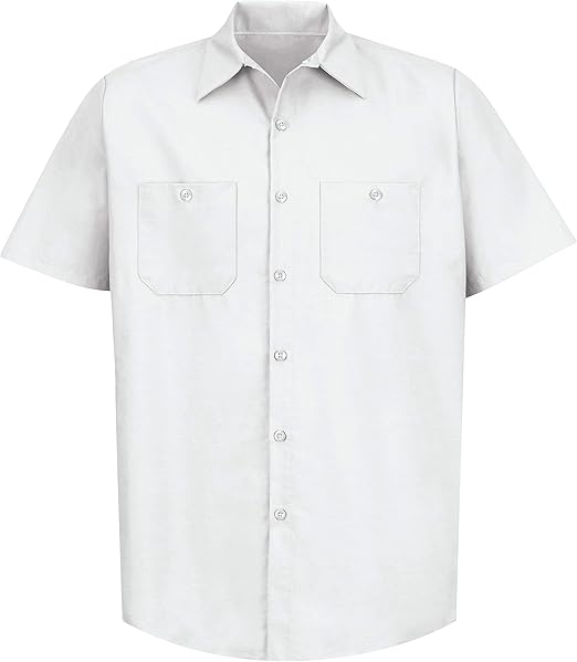 Red Kap SP24 Mens Industrial Work Shirt, Regular Fit, Short Sleeve