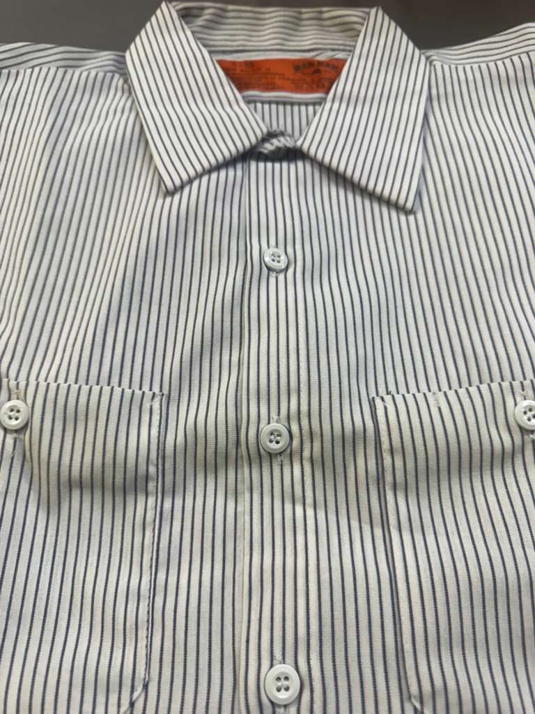 Red Kap Men's Vintage Performance Tech 2 Piece Lined Collar, Short-Sleeve Shirt