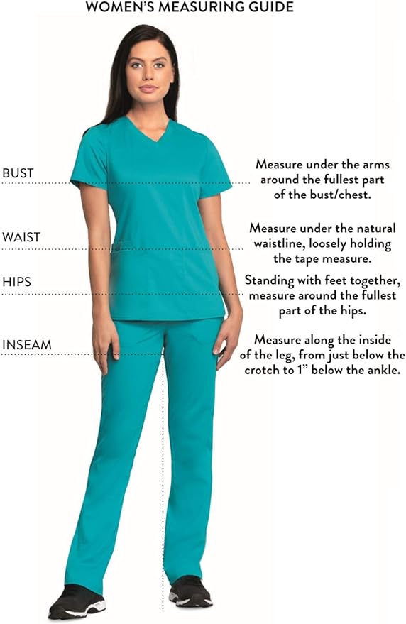 Cherokee Scrubs Top for Women Mock Wrap with 3 Pockets, Soft, 2-Way Stretch