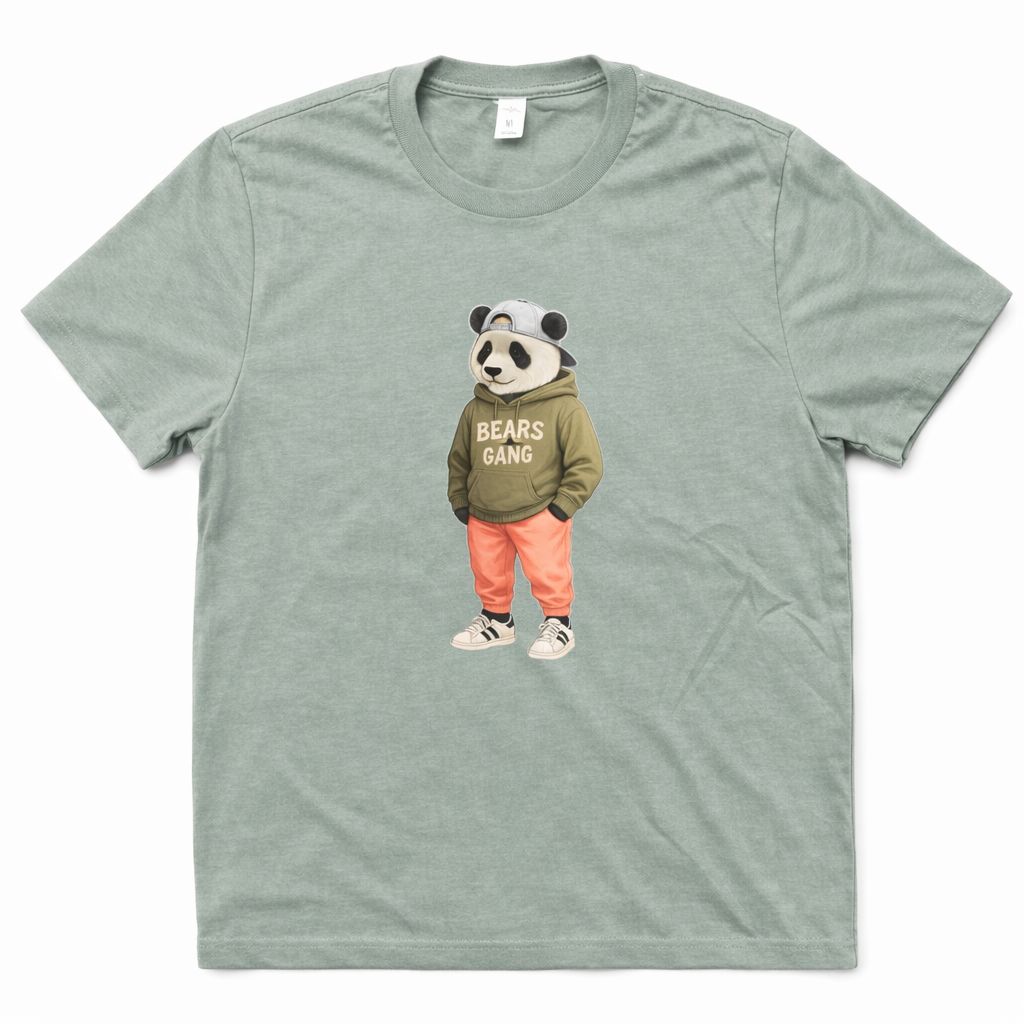 BEARS GANG Unisex Collection 100% Organic Soft Cotton Graphic Tee