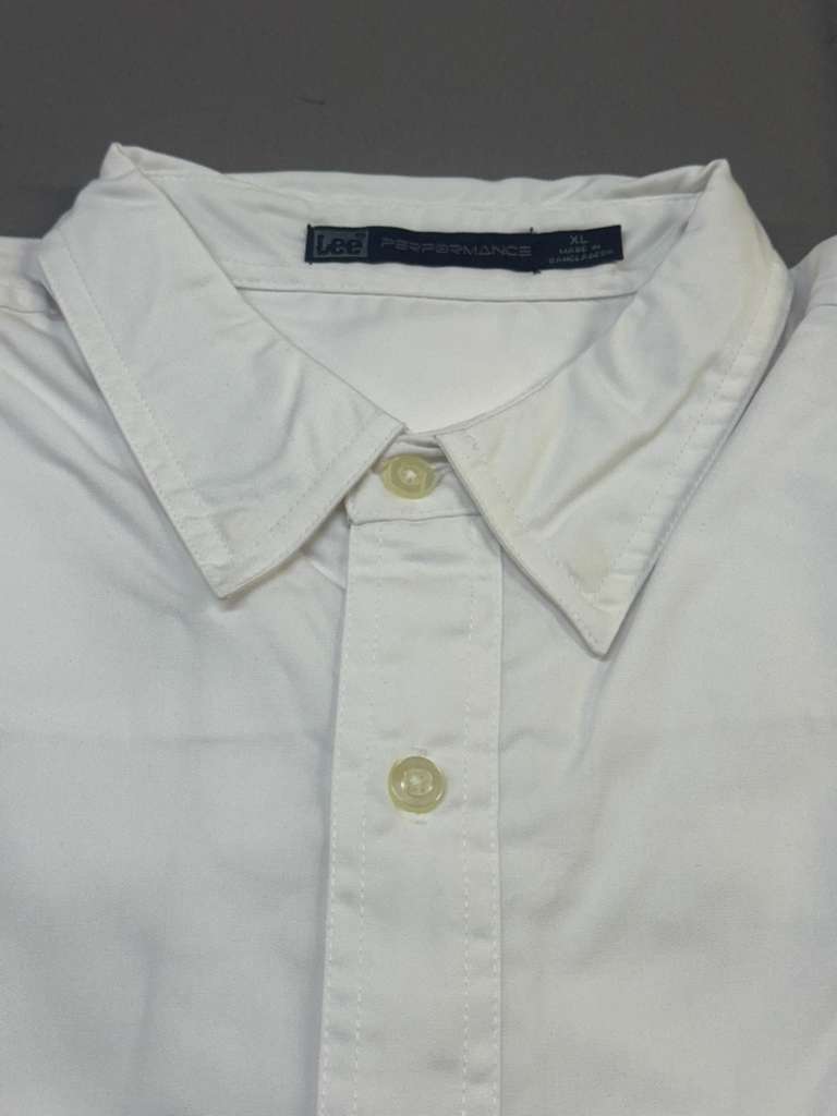 Lee Men's Performance Button Down Shirt, Long Sleeve with Left Pocket