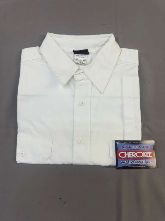 Cherokee Men's Button-Down Work Shirt, Short Sleeve with Two Pockets