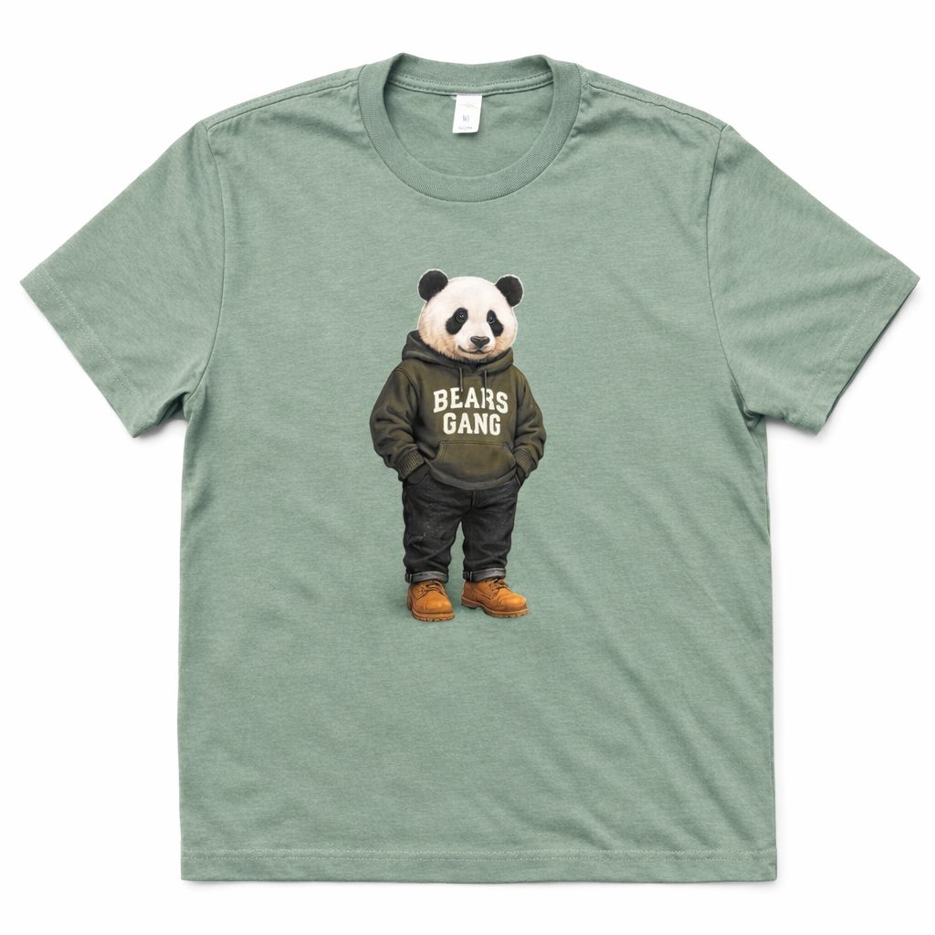 BEARS GANG Unisex Collection 100% Organic Soft Cotton Graphic Tee