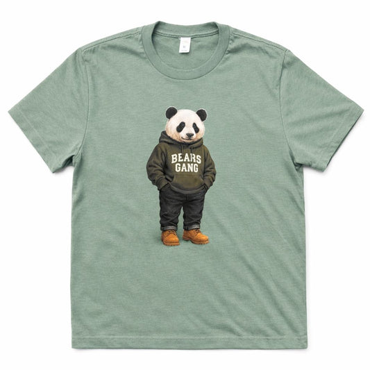 BEARS GANG Unisex Collection 100% Organic Soft Cotton Graphic Tee