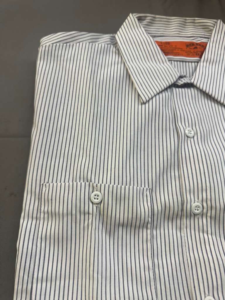 Red Kap Men's Vintage Performance Tech 2 Piece Lined Collar, Short-Sleeve Shirt