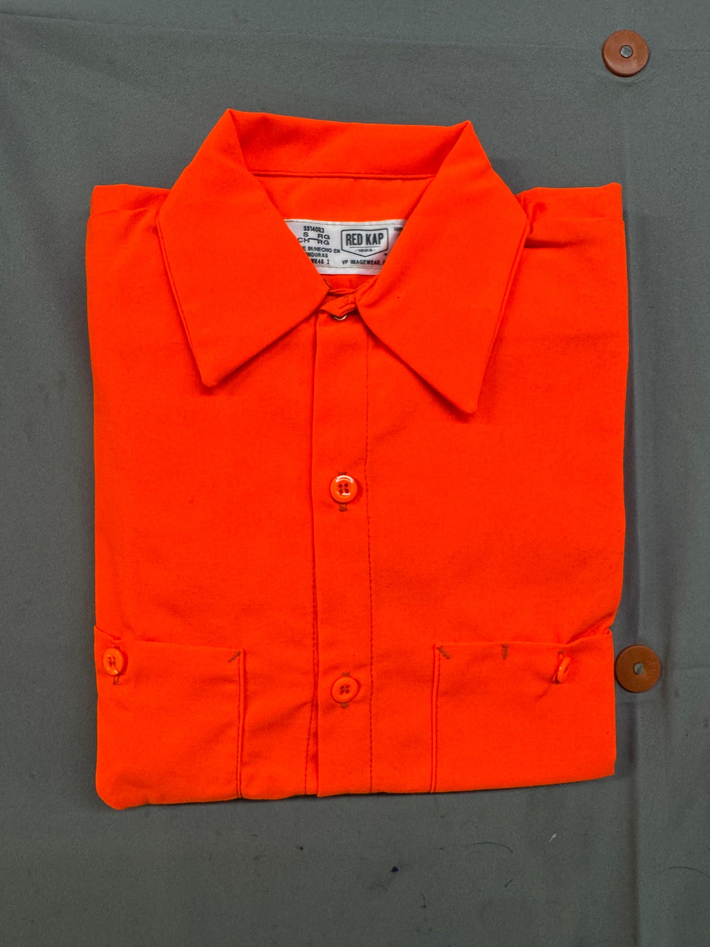Red Kap Men's Long Sleeve Enhanced Visibility Ripstop Work Shirt. Class 2