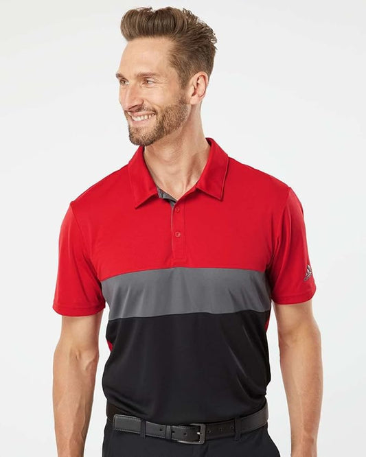 adidas Men's Merch Block Sport Shirt (A236) Red/Grey