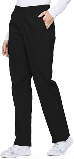 Dickies EDS Signature Scrubs for Women, Elastic Waist Pull-On Cargo Pant