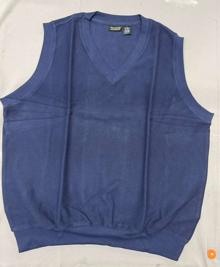 Edwards Casualwear Men's V-Neck, Sleeveless Sweater Vest (Pack of 2)