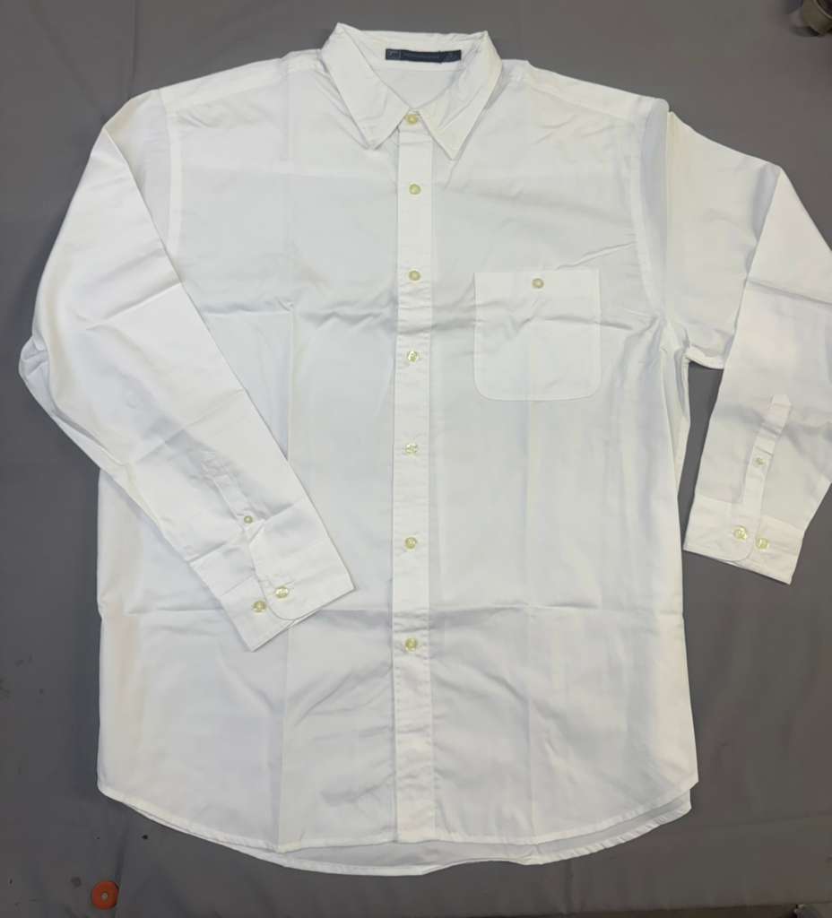 Lee Men's Performance Button Down Shirt, Long Sleeve with Left Pocket