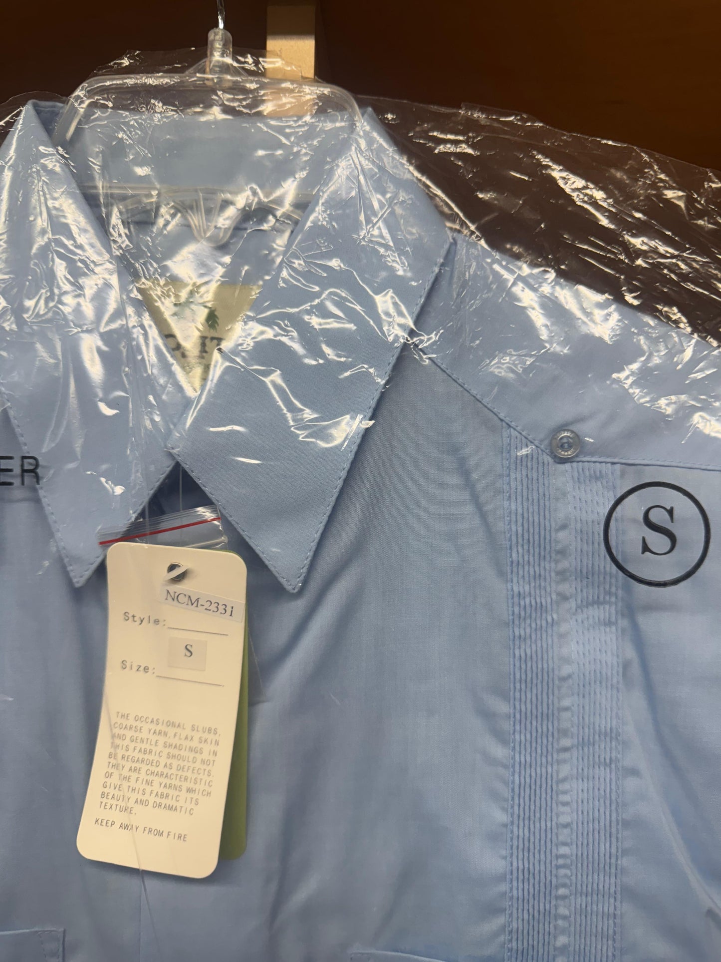 Mojito Collection Guayabera Shirt Classic Poly Cotton Blend Long Sleeve