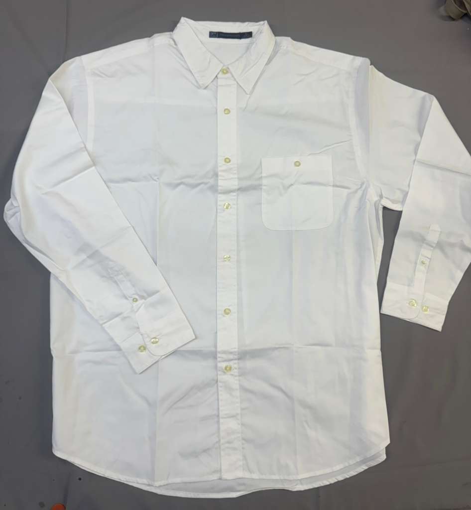 Lee Men's Performance Button Down Shirt, Long Sleeve with Left Pocket