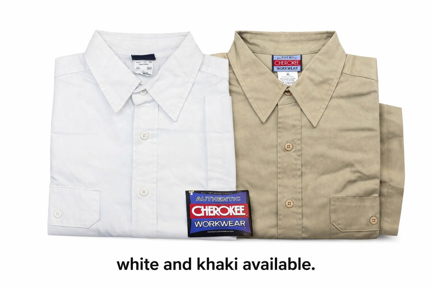Cherokee Men's Button-Down Work Shirt, Short Sleeve with Two Pockets