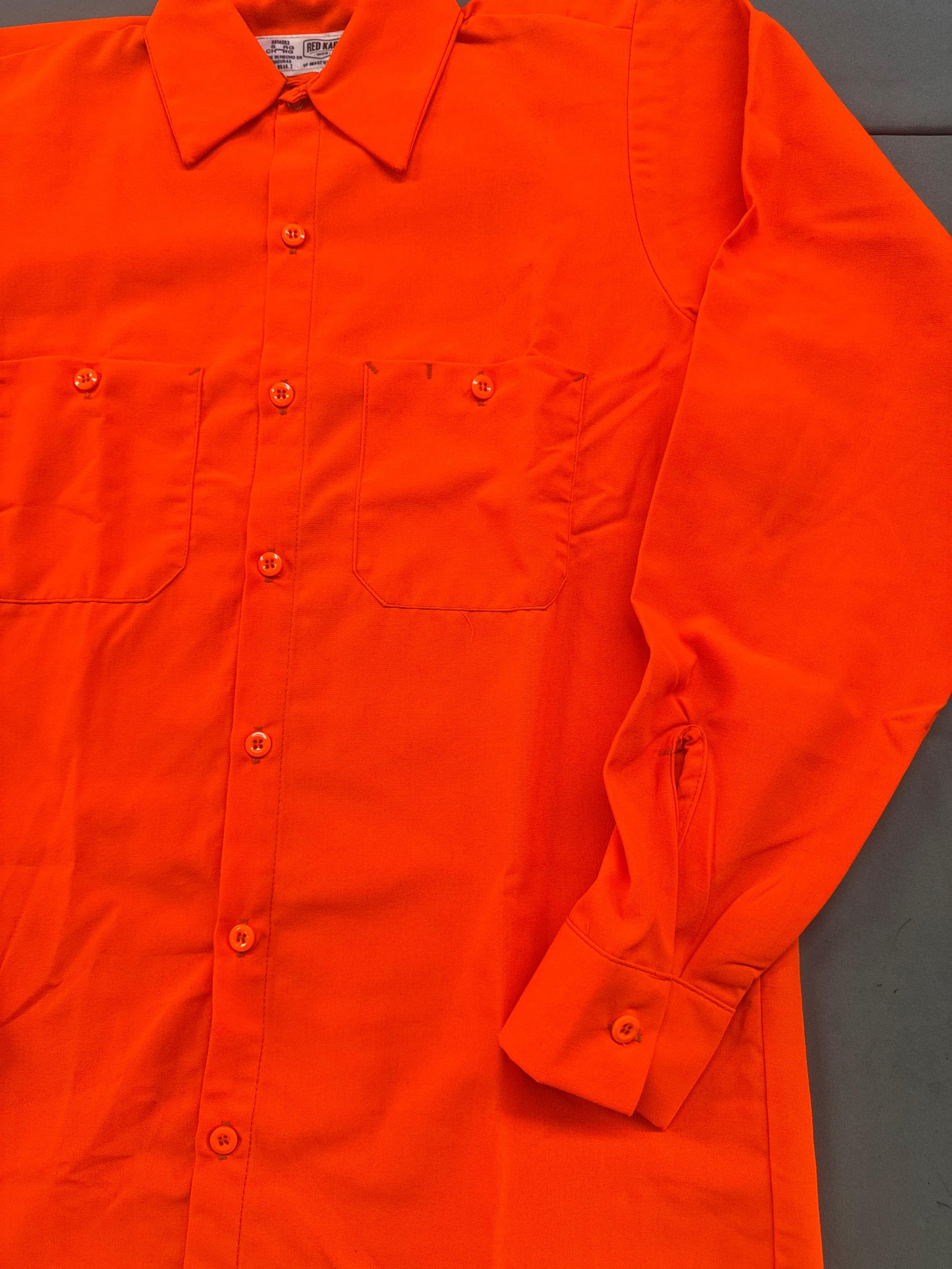 Red Kap Men's Long Sleeve Enhanced Visibility Ripstop Work Shirt. Class 2