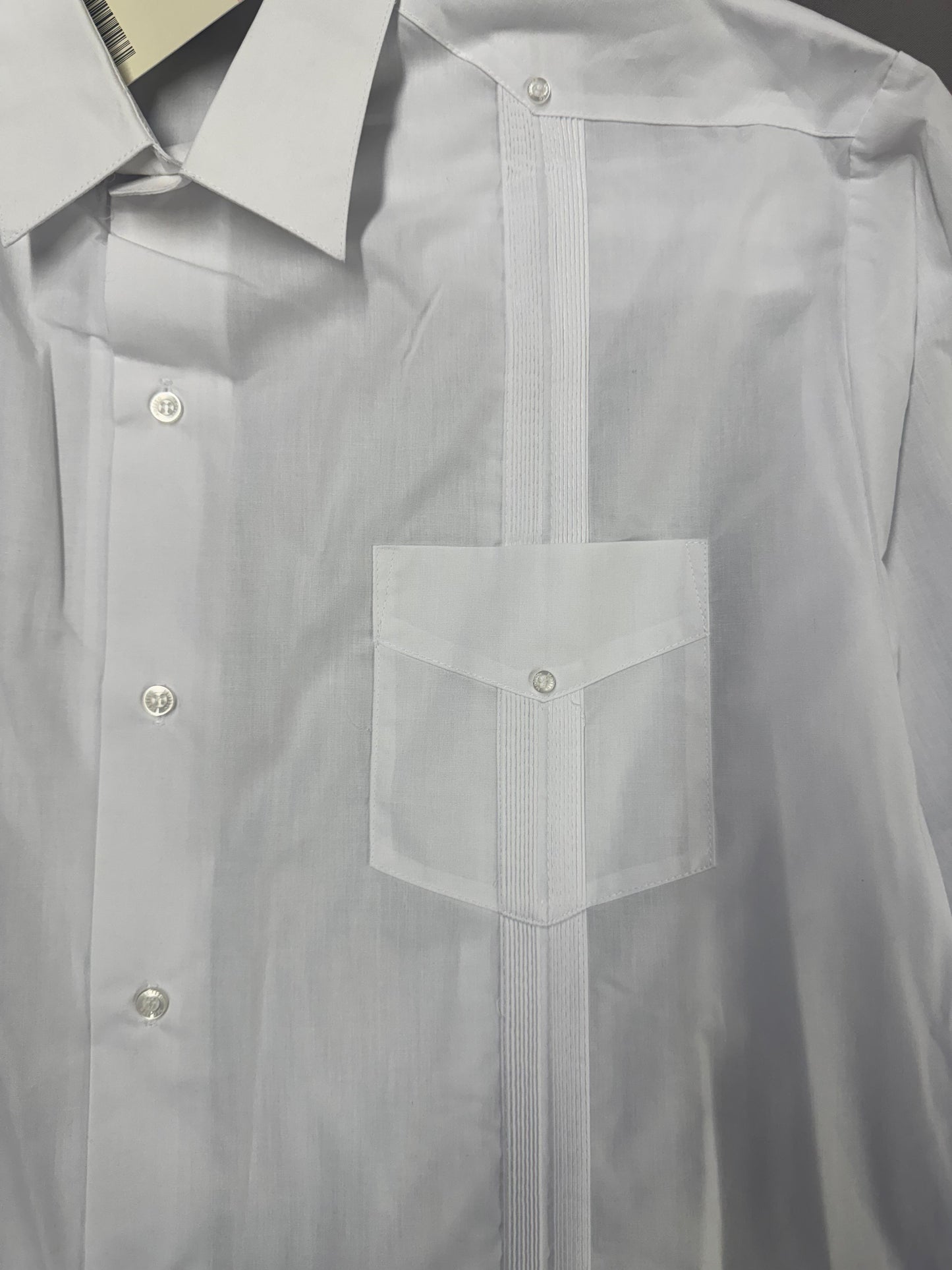 Mojito Collection Guayabera Shirt Classic Poly Cotton Blend Long Sleeve