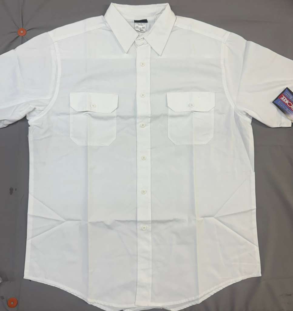 Cherokee Men's Button-Down Work Shirt, Short Sleeve with Two Pockets