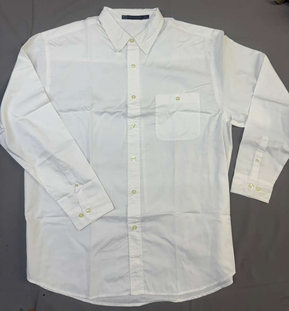 Lee Men's Performance Button Down Shirt, Long Sleeve with Left Pocket