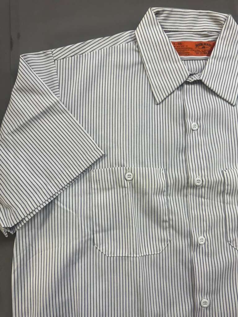Red Kap Men's Vintage Performance Tech 2 Piece Lined Collar, Short-Sleeve Shirt