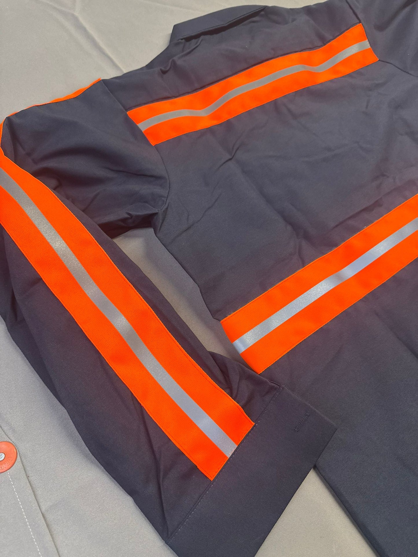 Red Kap Men's Enhanced Visibility Industrial Long Sleeve Work Shirt, Navy