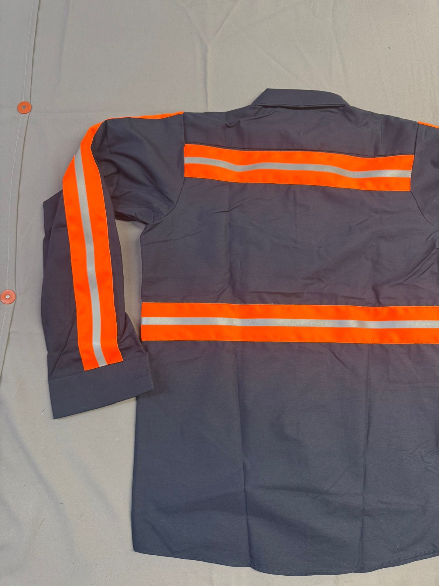 Red Kap Men's Enhanced Visibility Industrial Long Sleeve Work Shirt, Navy