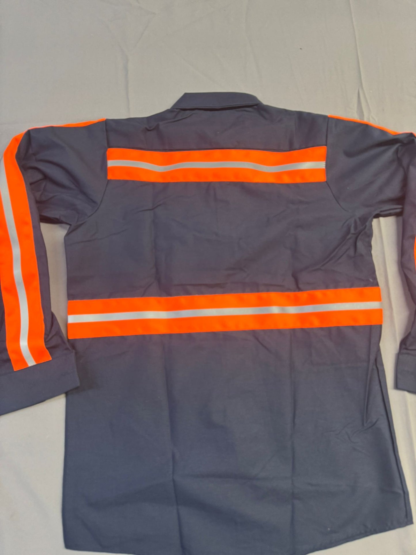 Red Kap Men's Enhanced Visibility Industrial Long Sleeve Work Shirt, Navy