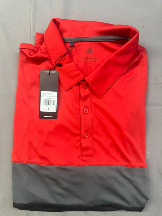 adidas Men's Merch Block Sport Shirt (A236) Red/Grey